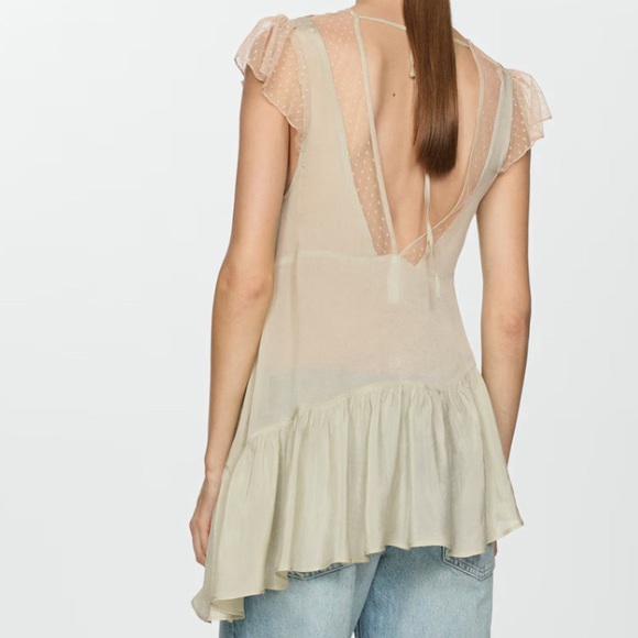NWT MANGO asymmetrical blouse - Picture 3 of 7